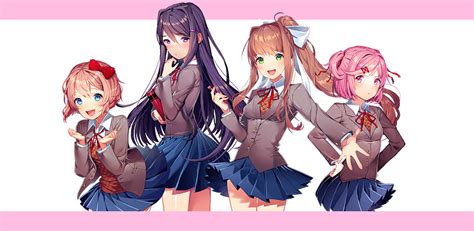 ddlc characters|Doki Doki Literature Club! by Team Salvato